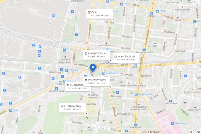 Pronájem, Byt 2+kk, Plzeň