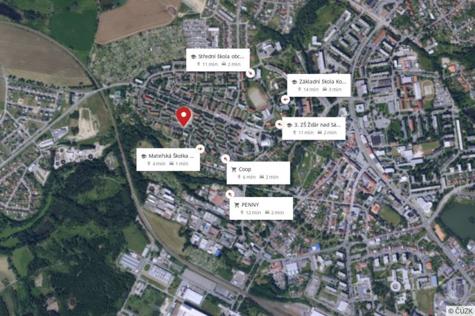 Pronájem, Byt 2+1, Žďár nad Sázavou