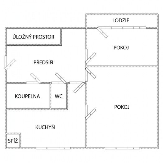 Prodej, Byt 2+1, Kadaň