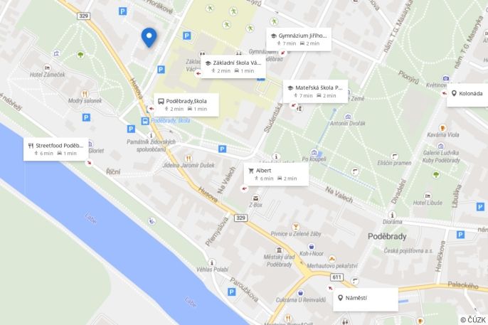 Pronájem, Byt 2+kk, Poděbrady