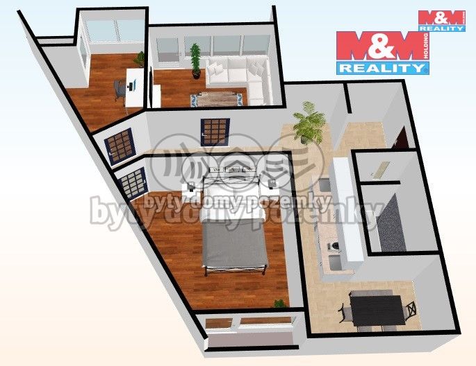 Prodej, Byt 3+1, Chomutov