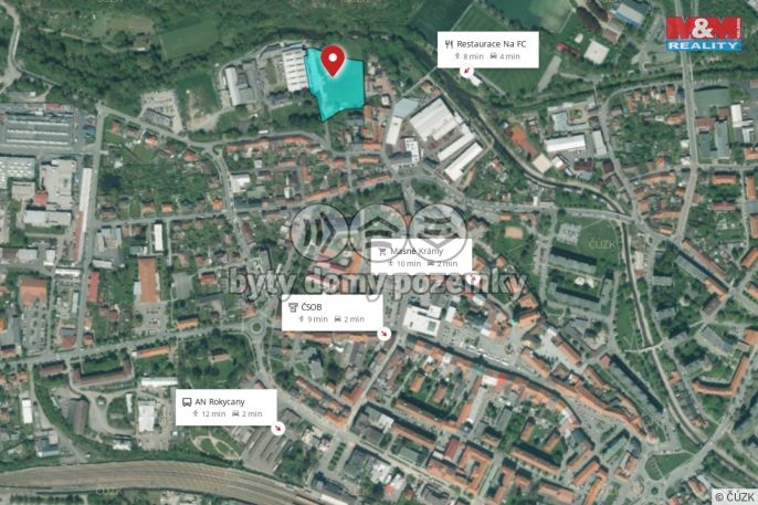 Pronájem, Komerční pozemky, Rokycany