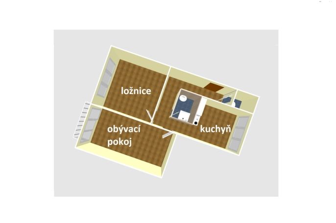 Pronájem, Byt 2+1, Jindřichův Hradec