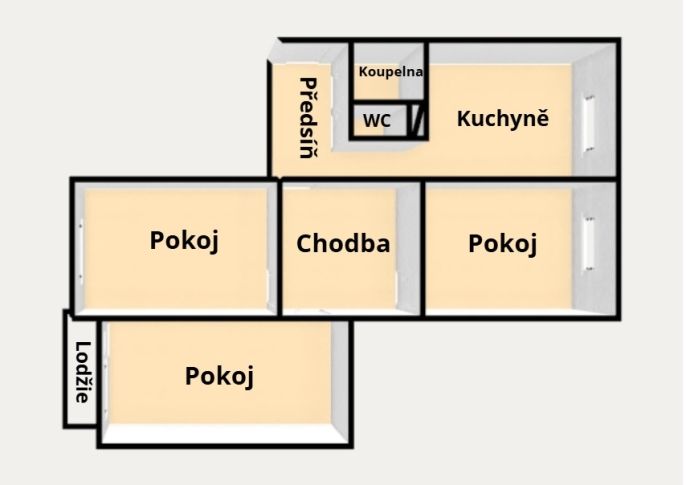 Prodej, Byt 3+1, Jirkov