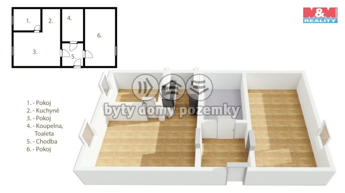 Prodej, Byt 3+kk, Loděnice