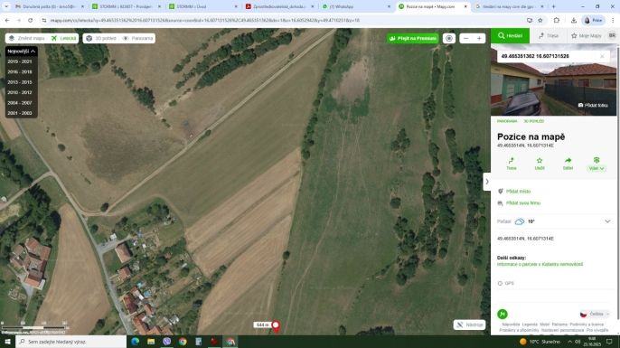 Prodej, Pole, Jabloňany