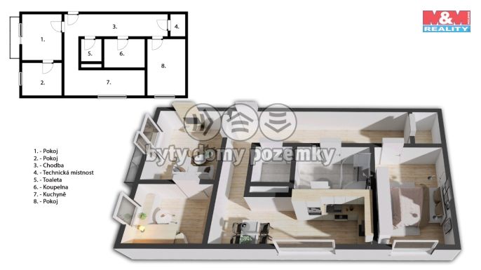 Prodej, Byt 3+1, Náchod