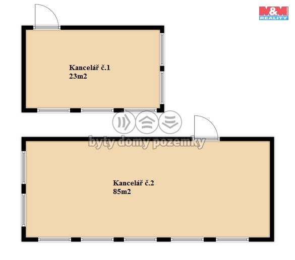 Pronájem, Kancelářský prostor, Jindřichův Hradec