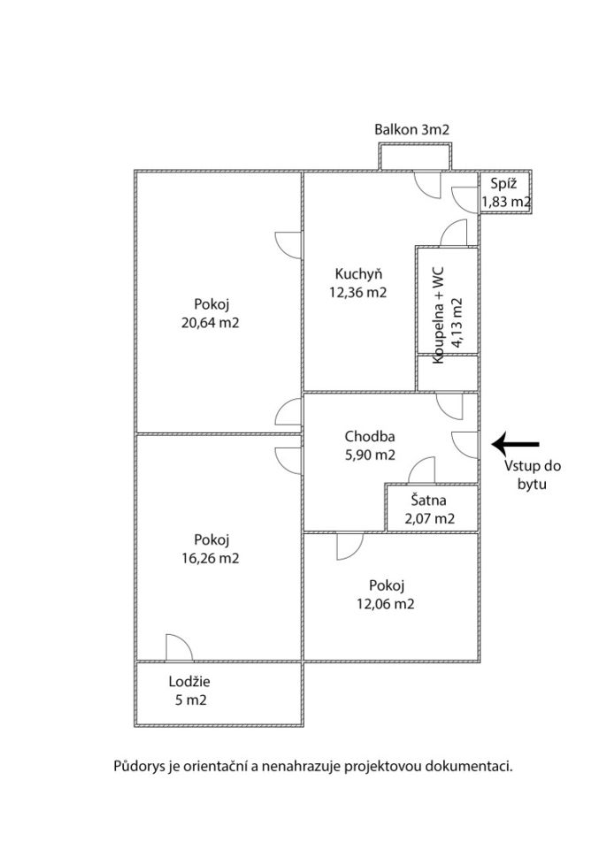 Prodej, Byt 3+1, Šlapanice