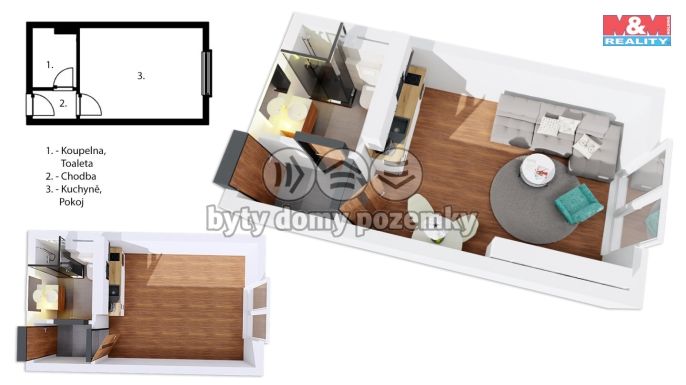 Prodej, Byt 1+kk, Praha