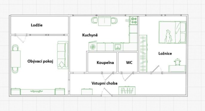 Prodej, Byt 2+1, Čelákovice