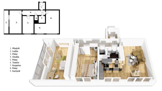 Prodej, Byt 3+kk, Praha