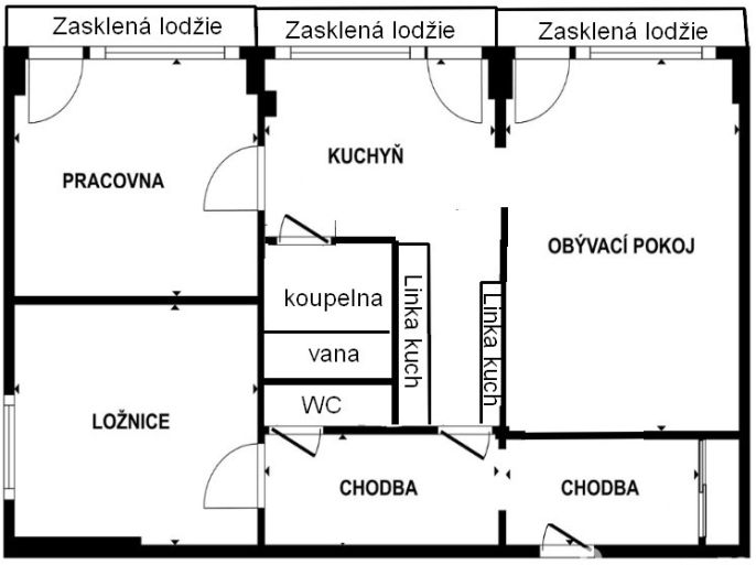 Pronájem, Byt 3+1, Ústí nad Labem