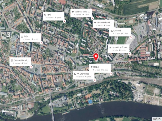 Pronájem, Byt 3+kk, Litoměřice