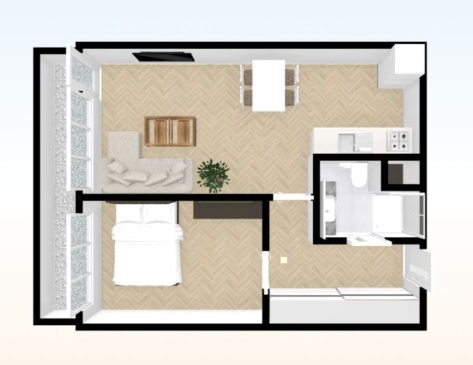 Pronájem, Byt 2+kk, Praha