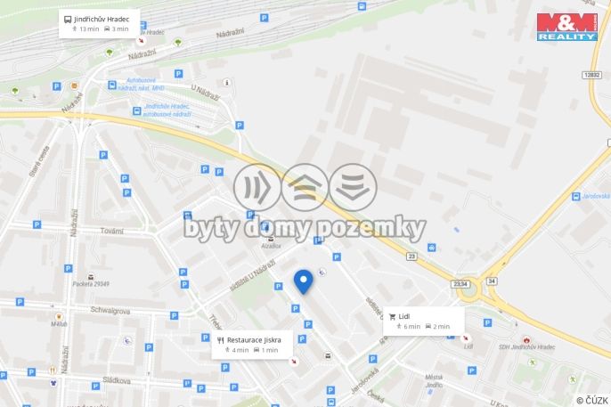 Pronájem, Byt 1+kk, Jindřichův Hradec