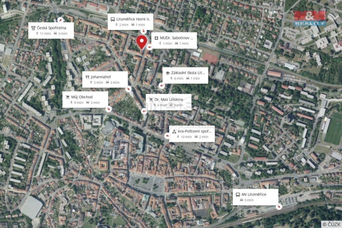 Pronájem, Byt 2+1, Litoměřice