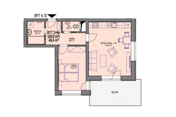 Prodej, Byt 2+kk, Brno