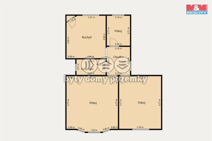 Prodej, Byt 2+1, Cheb