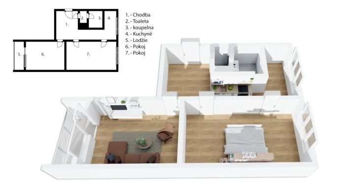 Prodej, Byt 2+1, Hořice