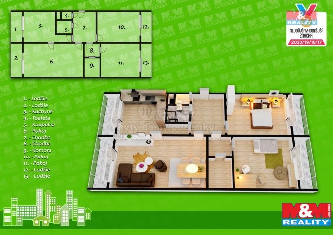 Prodej, Byt 3+1, Hradec Králové