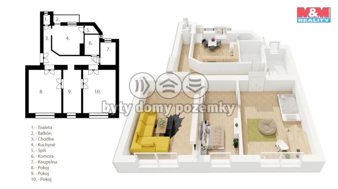 Prodej, Byt 3+1, Ostrava