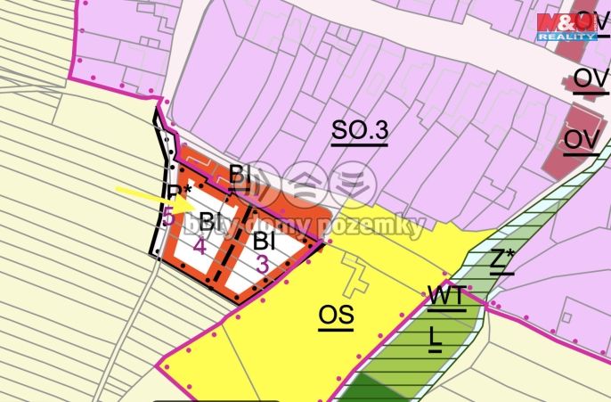 Prodej, Pozemek k bydlení, Prasklice