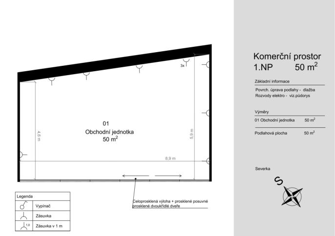 Pronájem, Obchodní objekt, Benešov