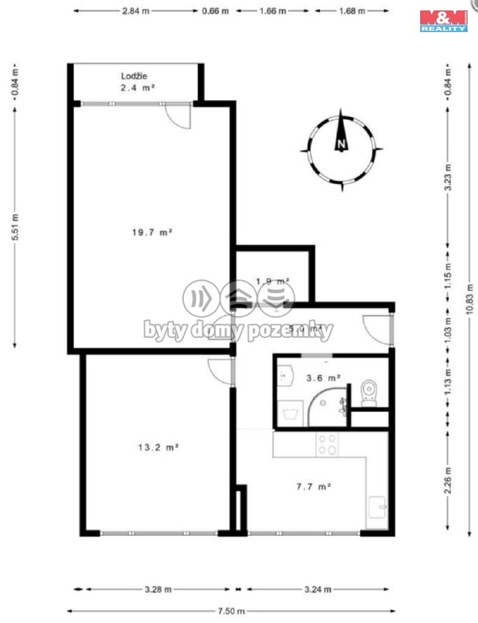 Pronájem, Byt 2+1, Nymburk