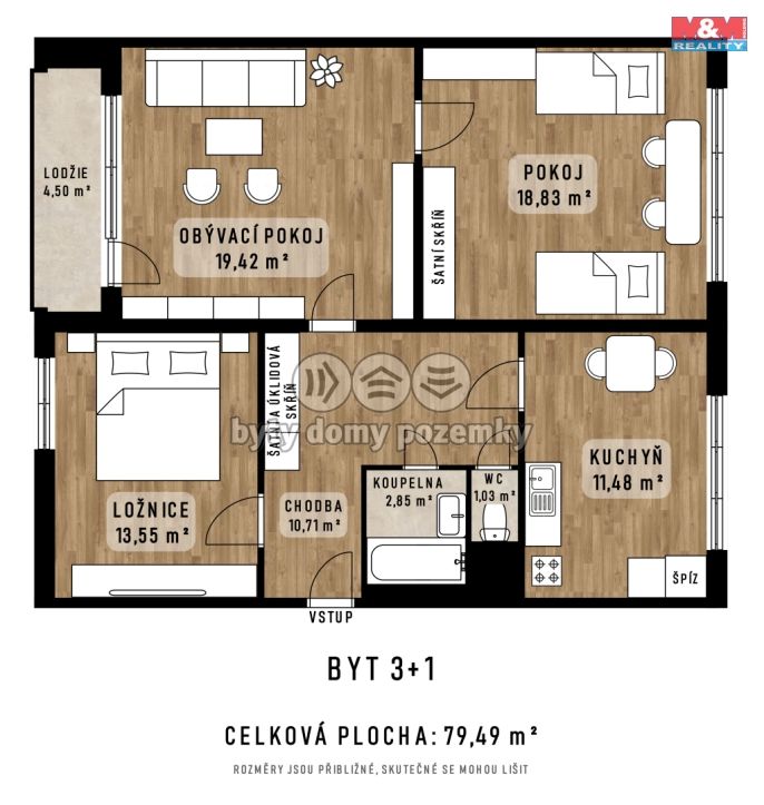 Prodej, Byt 3+1, Opava