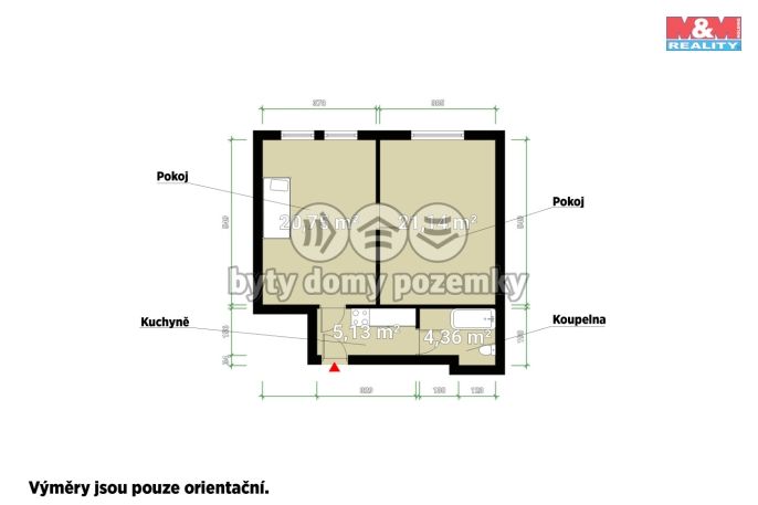 Pronájem, Byt 2+1, Dobřany