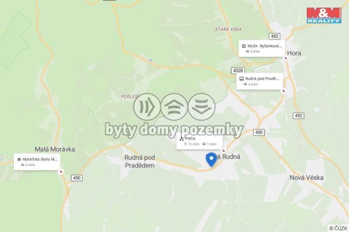 Prodej, Pozemek k bydlení, Rudná pod Pradědem