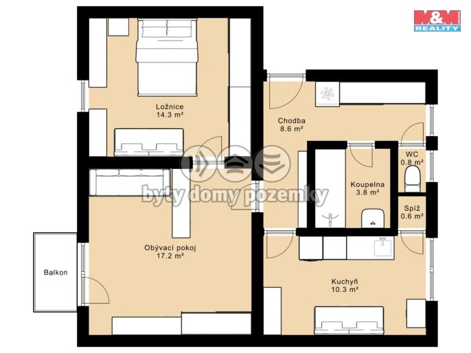 Prodej, Byt 2+1, Tachov
