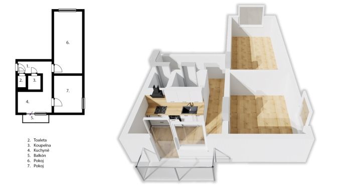 Prodej, Byt 2+1, Varnsdorf