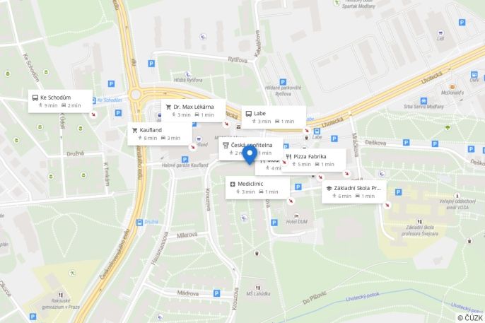 Pronájem, Byt 2+kk, Praha