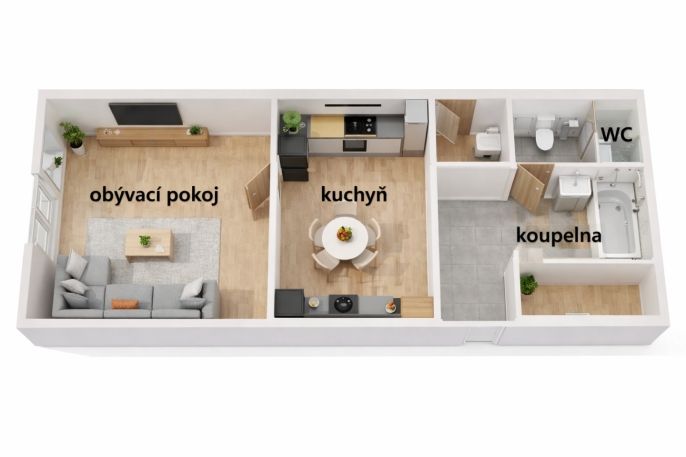 Pronájem, Byt 1+1, Čermná nad Orlicí