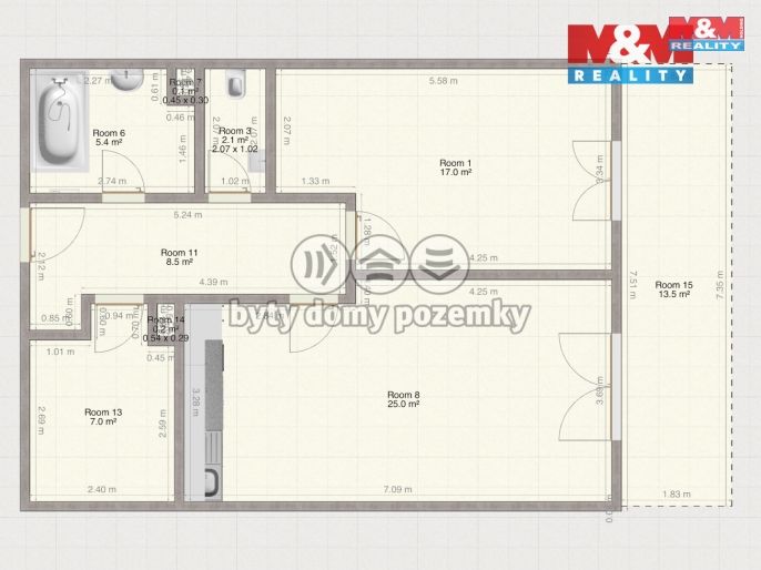 Pronájem, Byt 2+kk, Plzeň