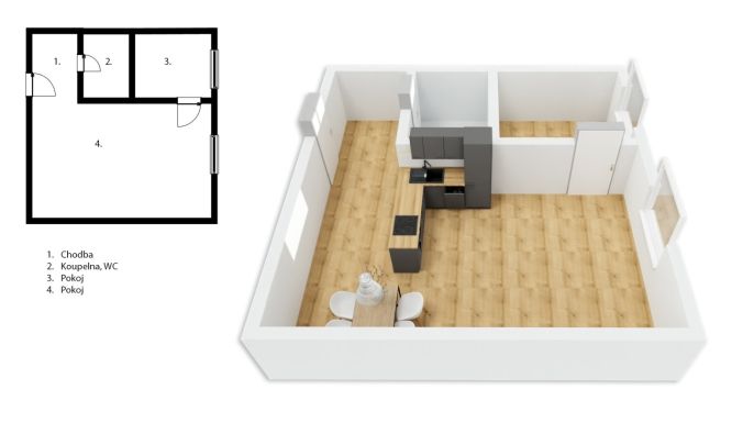 Prodej, Byt 2+kk, Sázava