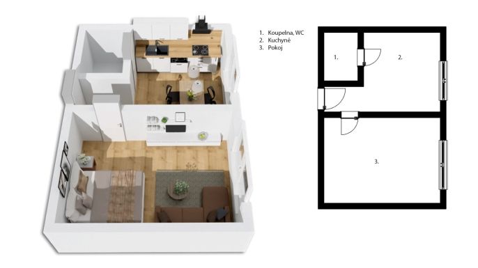Prodej, Byt 1+1, Polička