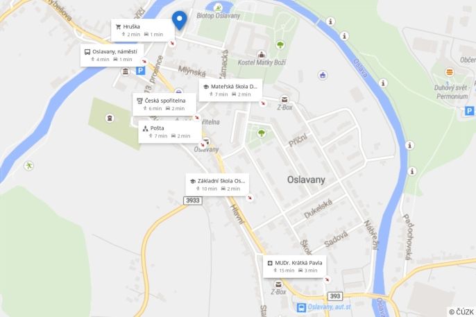 Pronájem, Byt 2+kk, Oslavany