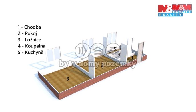 Pronájem, Byt 2+1, Vamberk