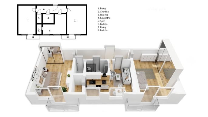 Prodej, Byt 3+kk, Třebechovice pod Orebem