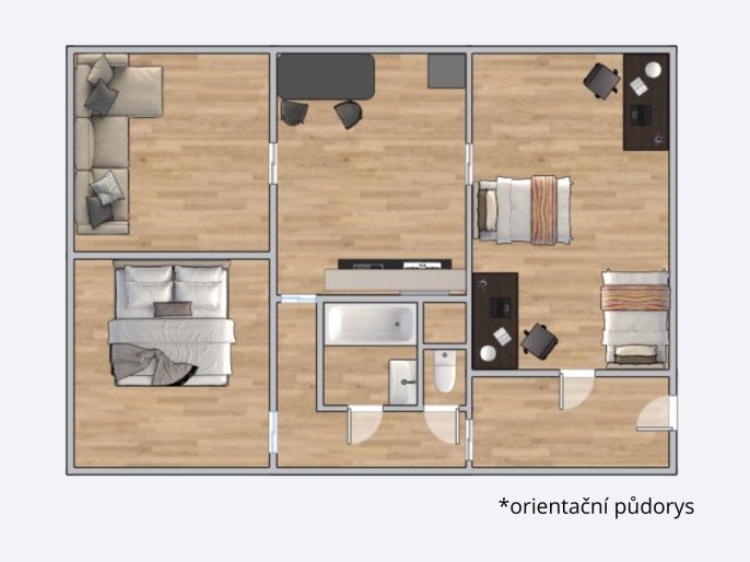 Prodej, Byt 3+1, Strakonice