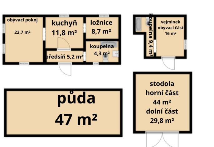 Prodej, Rodinný dům, Jiratice