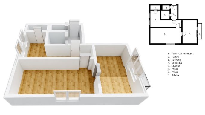 Prodej, Byt 3+1, Vršce