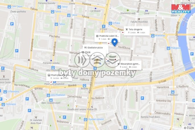 Pronájem, Byt 1+1, Plzeň