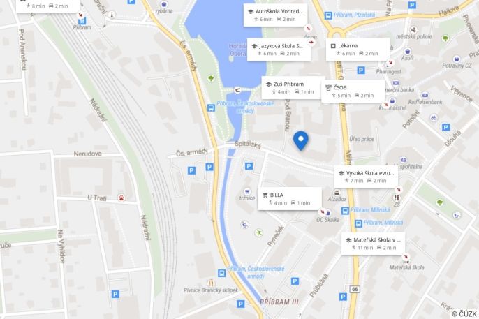 Pronájem, Byt 1+kk, Příbram