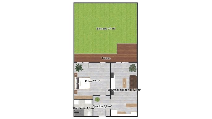 Pronájem, Byt 2+kk, Nymburk