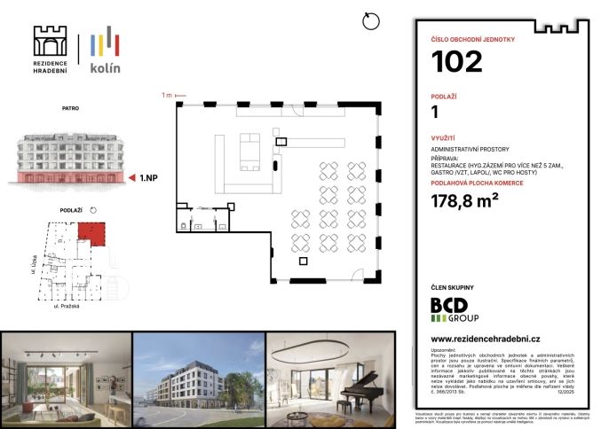 Prodej, Restaurace, stravování, Kolín