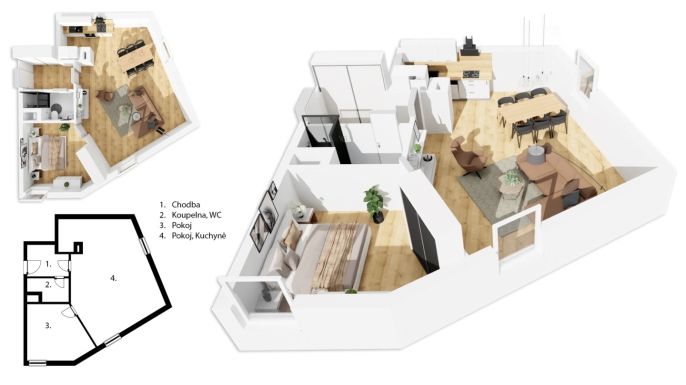 Prodej, Byt 2+kk, Praha